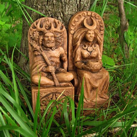 Wiccan god and goddess statues